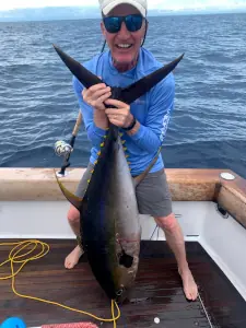 Tuna displayed on the boat offshore in Costa Rica