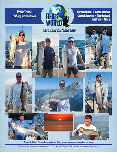Collage of fishing on Lake Ontario