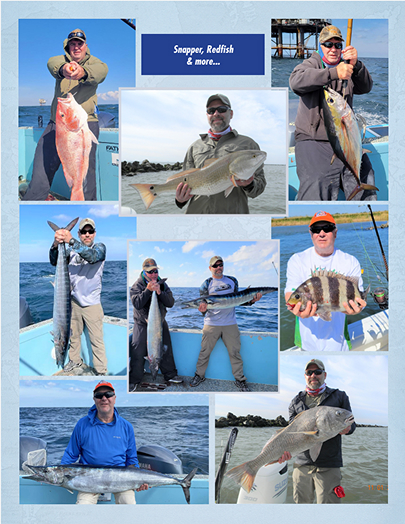 Collage of off shore fishing in Louisiana